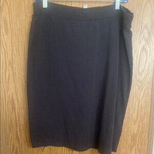 Zenana Outfitters Black Ruched Pencil Skirt